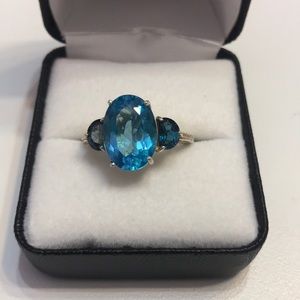 Blue Topaz Silver Ring